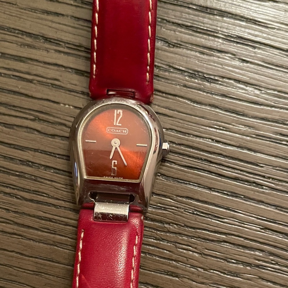 Coach women’s watch with red band